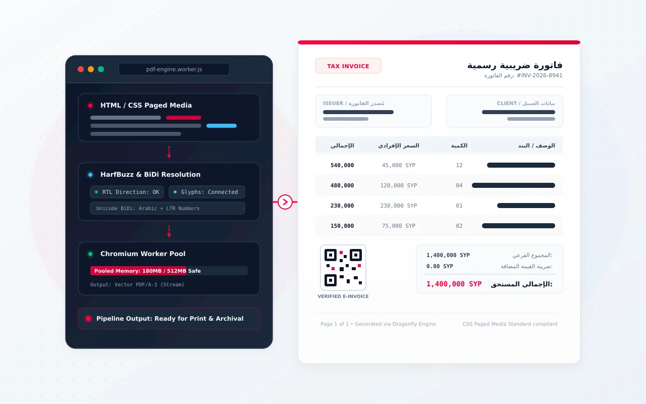 Building Reliable Arabic PDF Invoicing Engines: A Technical Guide