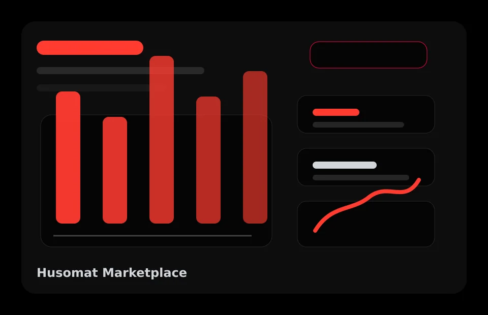 Husomat marketplace web and mobile application case study mockup by Dragonfly Soft